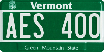 VT license plate AES400