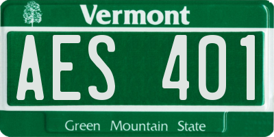 VT license plate AES401