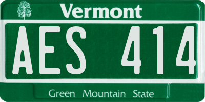 VT license plate AES414