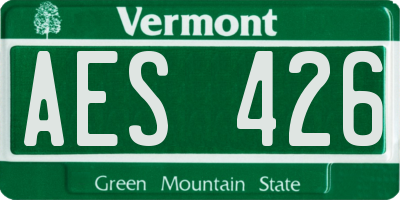 VT license plate AES426