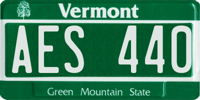 VT license plate AES440