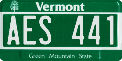 VT license plate AES441