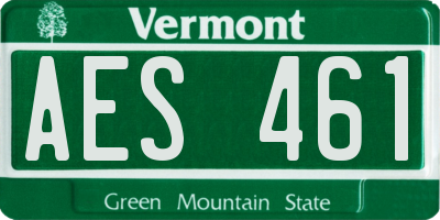 VT license plate AES461