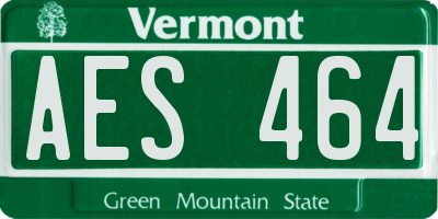 VT license plate AES464