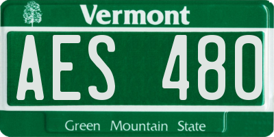 VT license plate AES480