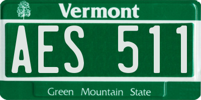 VT license plate AES511