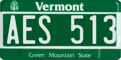 VT license plate AES513