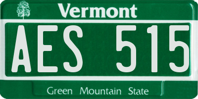 VT license plate AES515