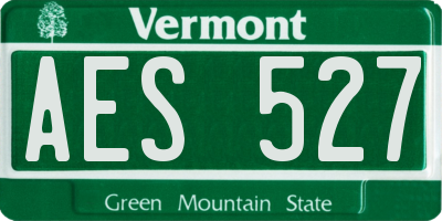 VT license plate AES527