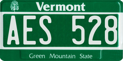 VT license plate AES528