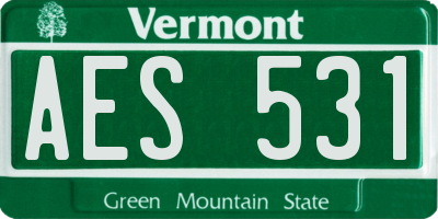 VT license plate AES531
