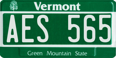 VT license plate AES565