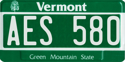 VT license plate AES580