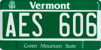 VT license plate AES606