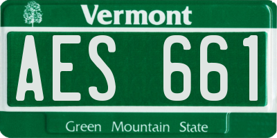 VT license plate AES661