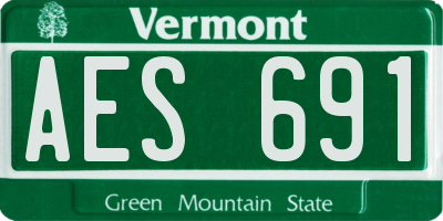 VT license plate AES691