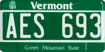 VT license plate AES693