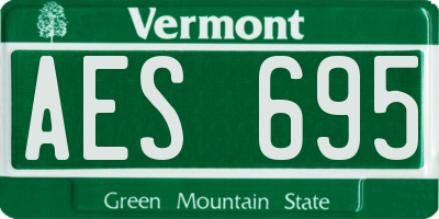 VT license plate AES695