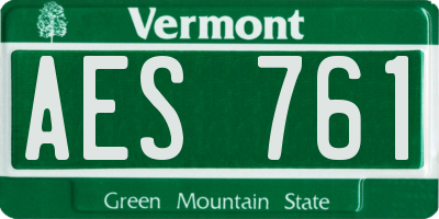 VT license plate AES761