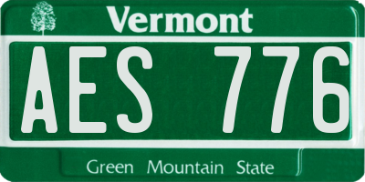 VT license plate AES776