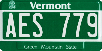 VT license plate AES779