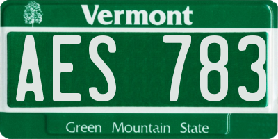 VT license plate AES783