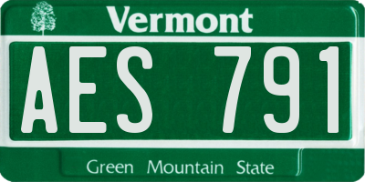 VT license plate AES791