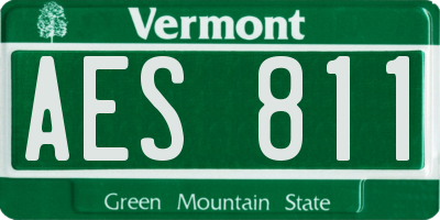 VT license plate AES811