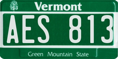 VT license plate AES813