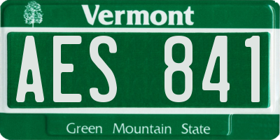 VT license plate AES841