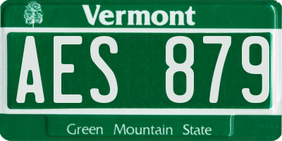 VT license plate AES879