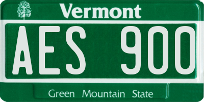 VT license plate AES900