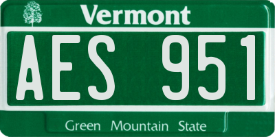 VT license plate AES951