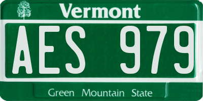 VT license plate AES979