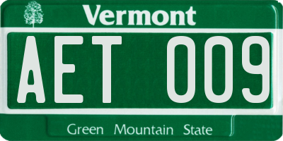 VT license plate AET009