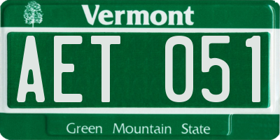 VT license plate AET051