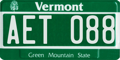 VT license plate AET088