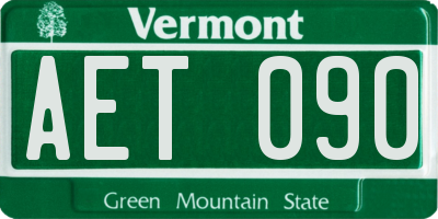VT license plate AET090