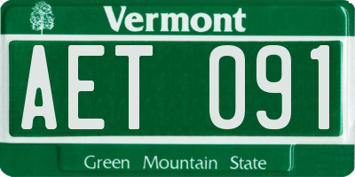 VT license plate AET091