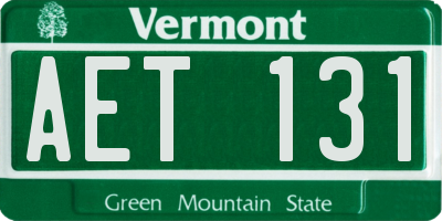 VT license plate AET131