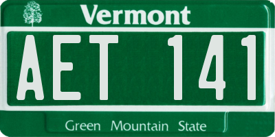 VT license plate AET141