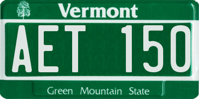 VT license plate AET150