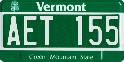 VT license plate AET155