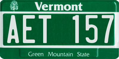 VT license plate AET157