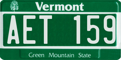 VT license plate AET159