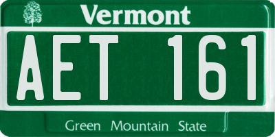 VT license plate AET161
