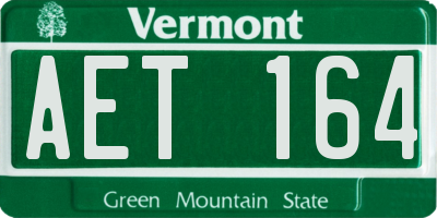 VT license plate AET164