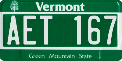 VT license plate AET167