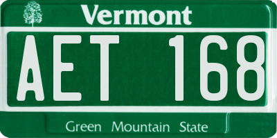 VT license plate AET168