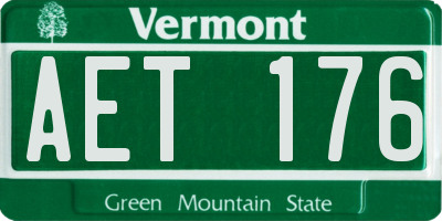 VT license plate AET176